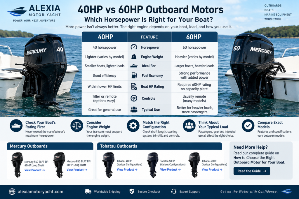 40HP vs 60HP outboard motors comparison guide
