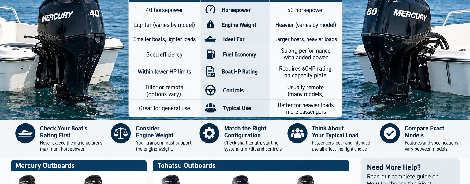 40HP vs 60HP outboard motors comparison guide