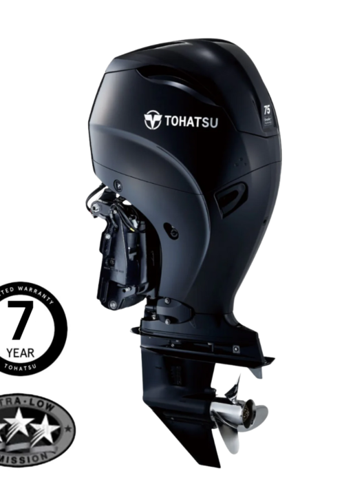 Tohatsu MFS75A EPTL 75HP Long Shaft EFI Remote Power Tilt