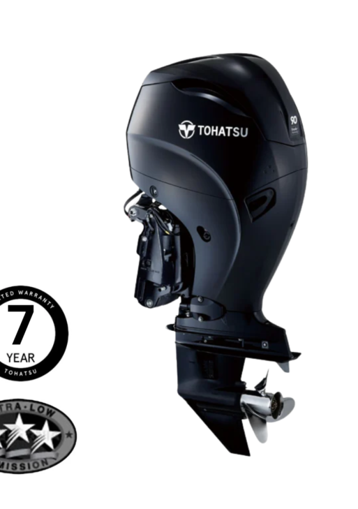 Tohatsu MFS90A EPTL 90HP Long Shaft EFI Remote Power Tilt