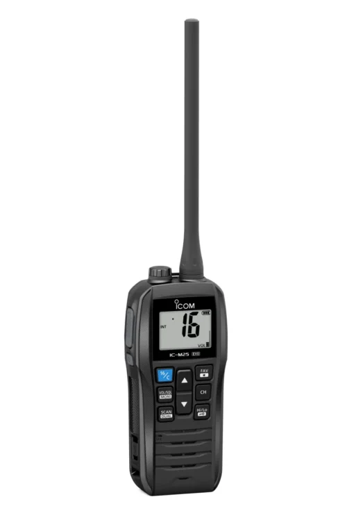 Icom IC-M25EURO EVO Floating Handheld VHF Marine Radio – Black